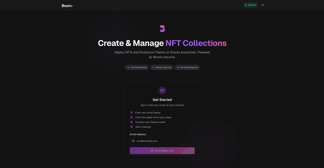 Boom NFT Deployer